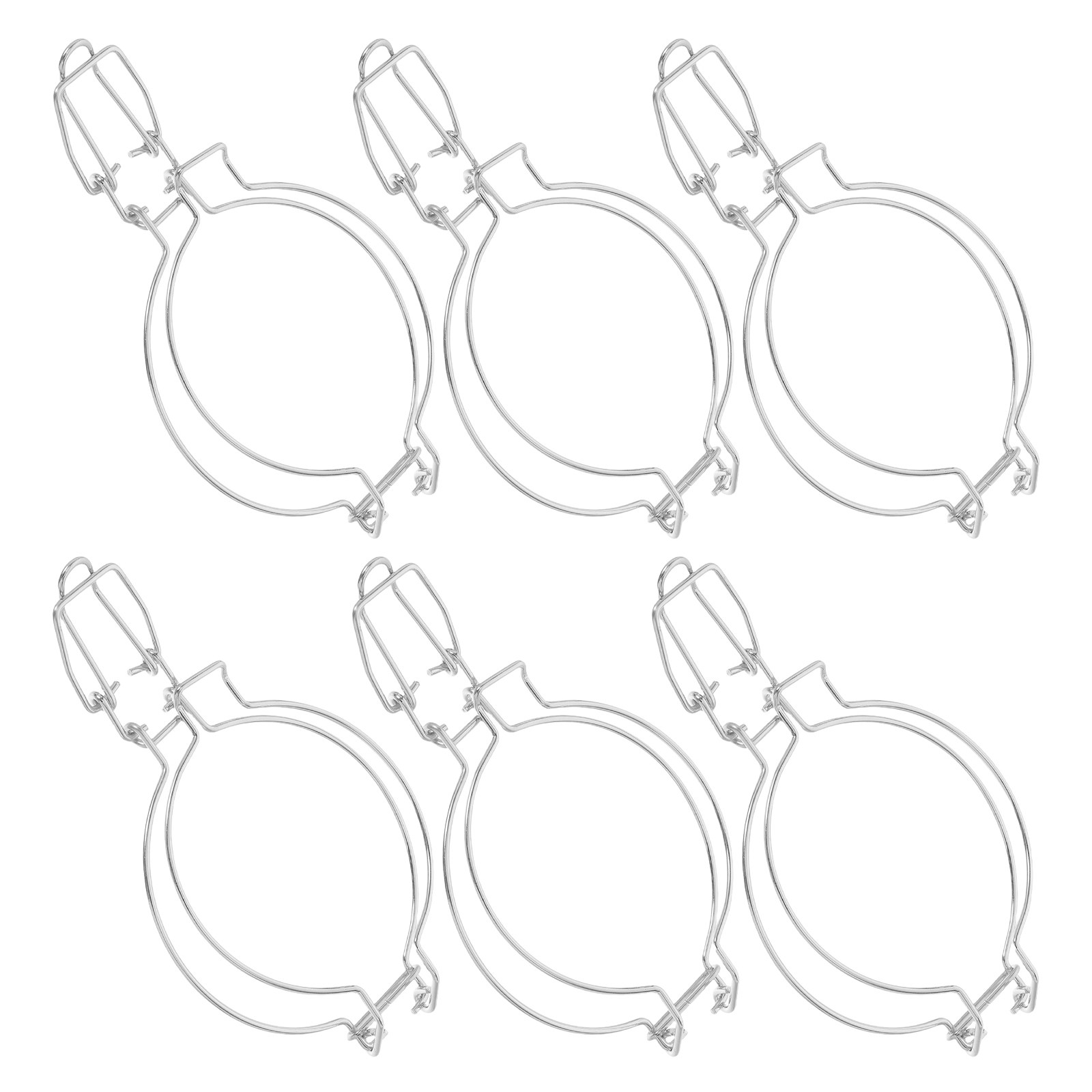 Food Storage Jars - 6Pcs Stainless Steel Snap Clasp Sealing