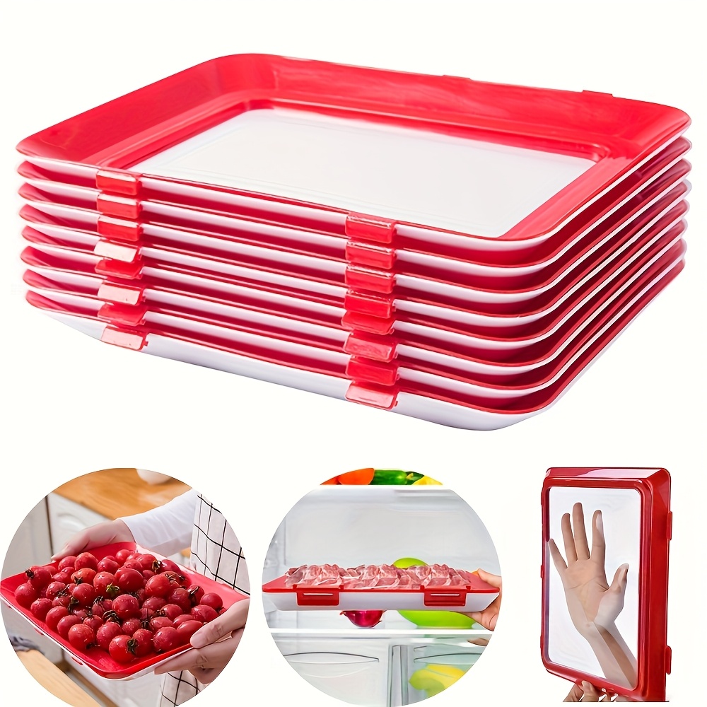Food Storage Food Safety - Food Preservation Tray Reusable Stackable Meat