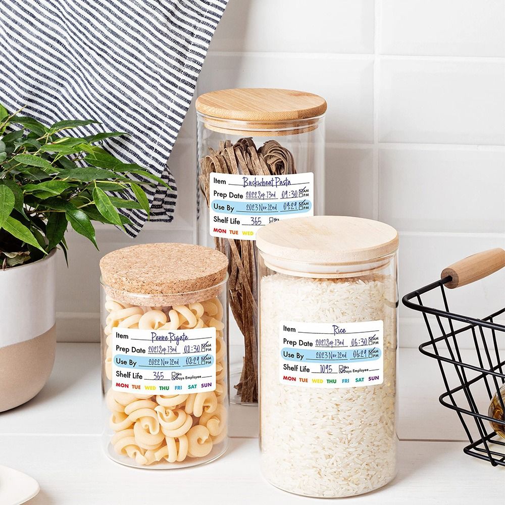 Food Storage Food Safety - 250/300PCS Food Shelf Life Label Multi-functional