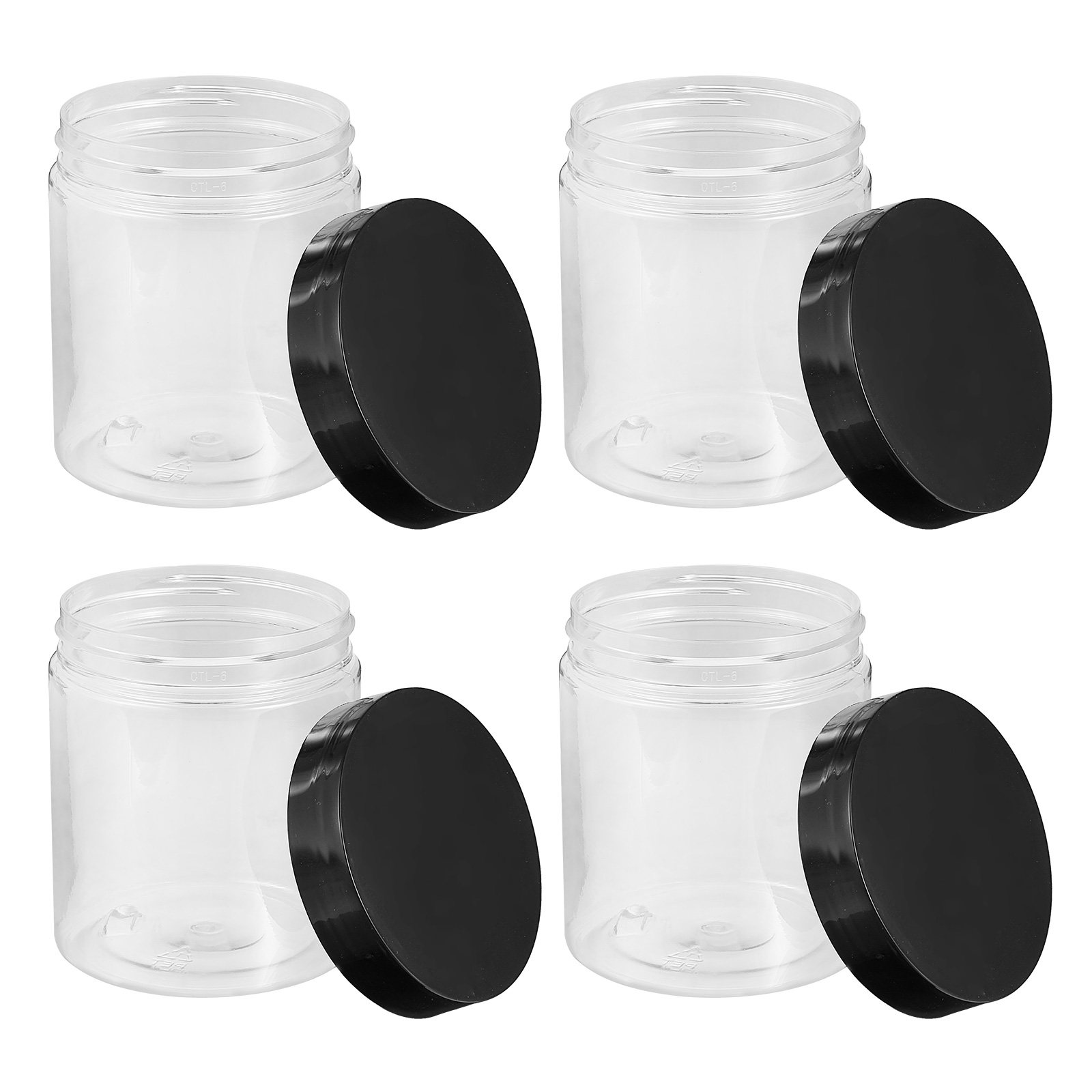 Food Storage Jars - 12Pcs High Grade Transparent Plastic Storage