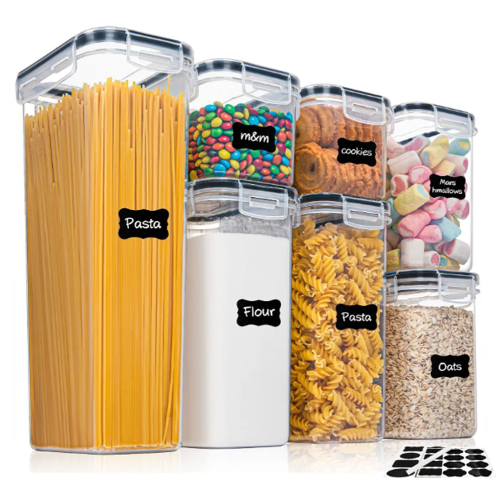 Food Storage Acrylic Containers - Kitchen 7pcs Food Containers Set BPA