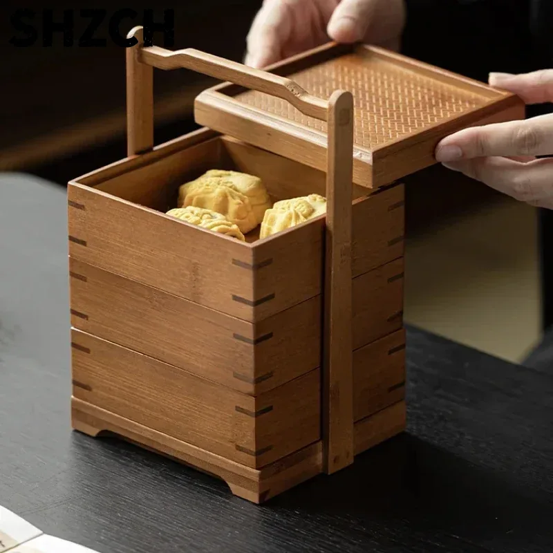 Food Storage Acrylic Containers - Bamboo Storage Basket Traditional Chinese Fruit