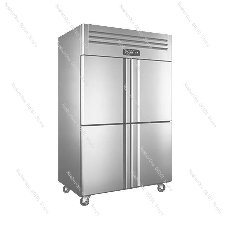 Food Storage In Restaurant - 4-Door Commercial Freezer Refrigerator - Large