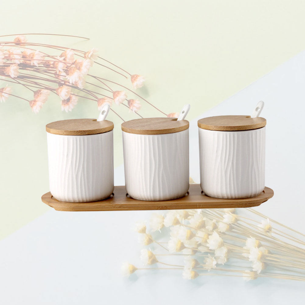 Food Storage Jars - 9.5x28.5cm Creative Nordic Ceramic Spice Jar