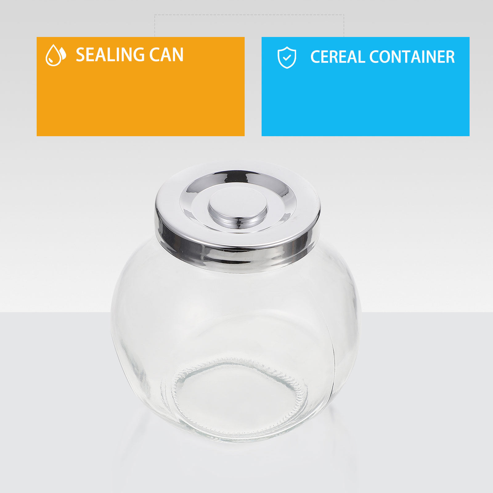 Food Storage Jars - 2Pcs Fruit Jam Storage Bottles Household