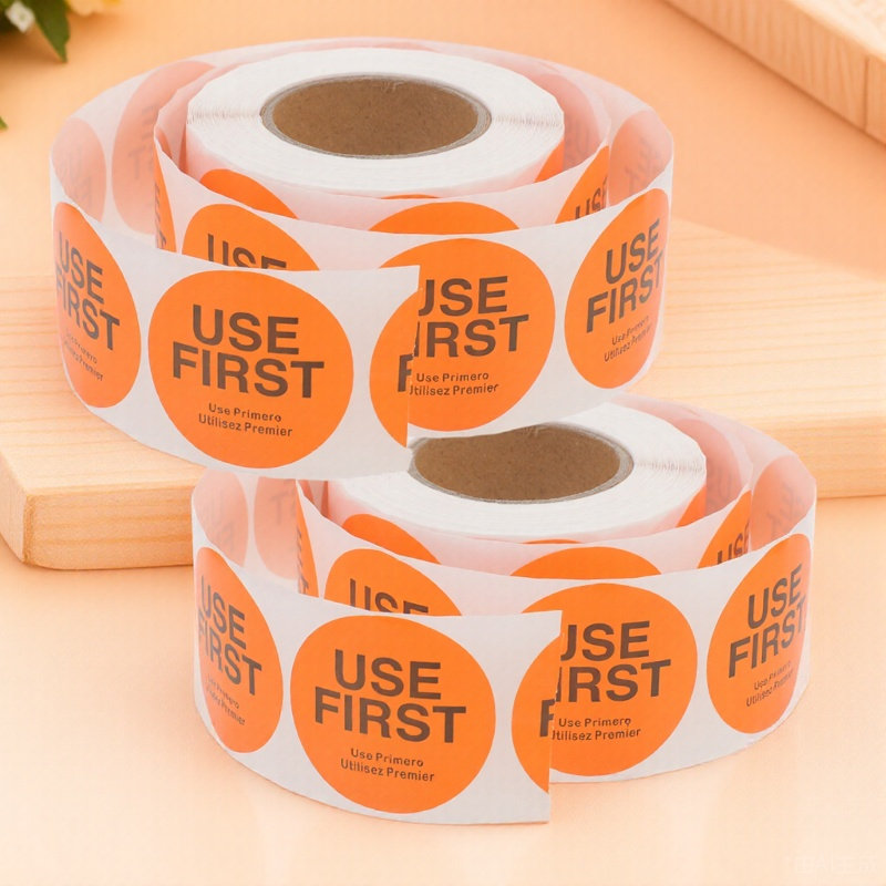 Food Storage In Restaurant - 2 Rolls Inventory Control Labels Use