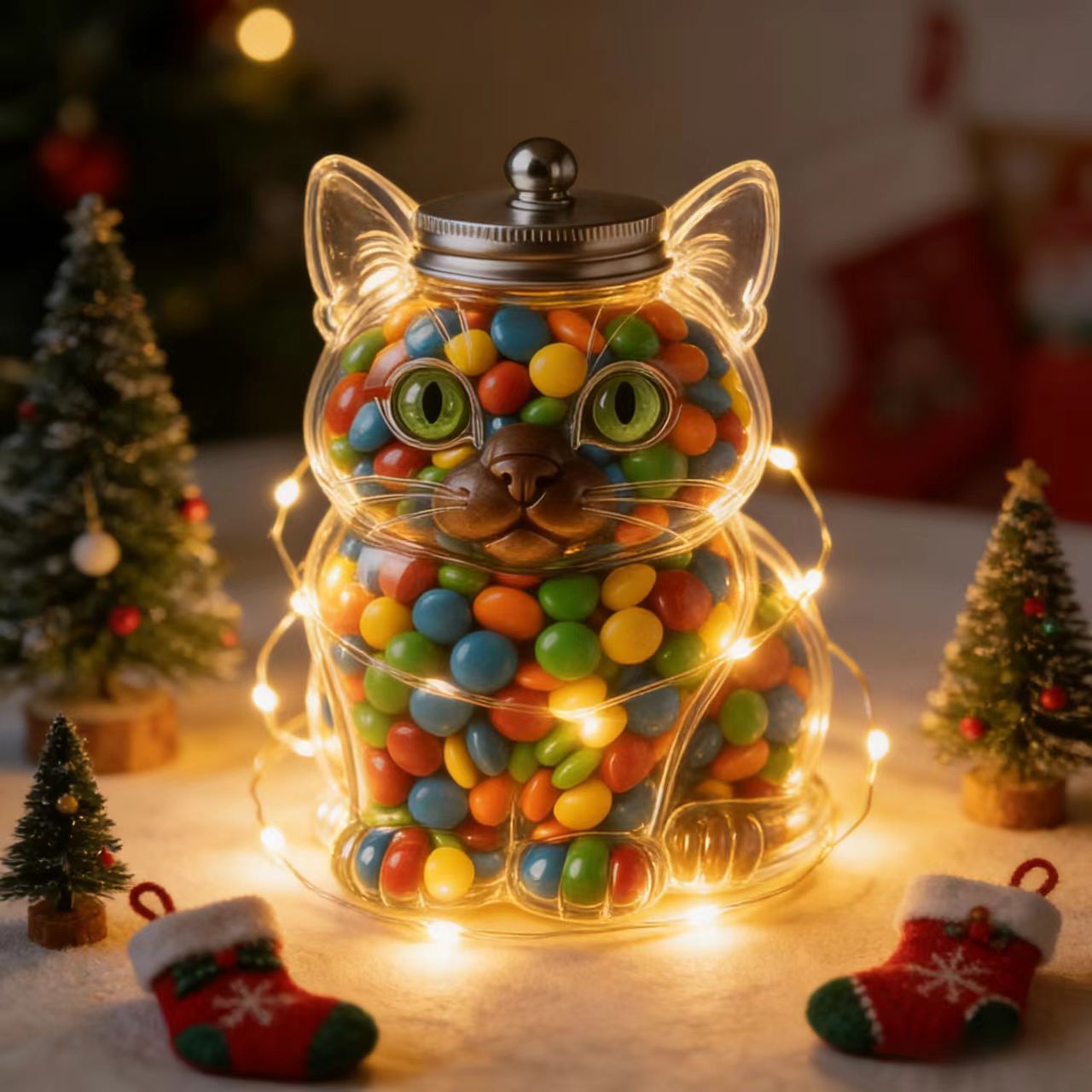 Cute Cat Shaped Glass Candy Ja - đánh giá và giá Food Storage With Glass Lids