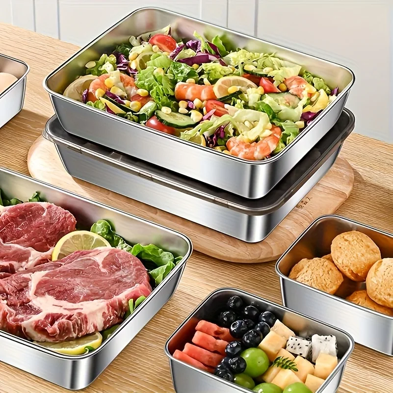 5pcs Stainless Steel Food Stor - đánh giá và giá Food Storage Home