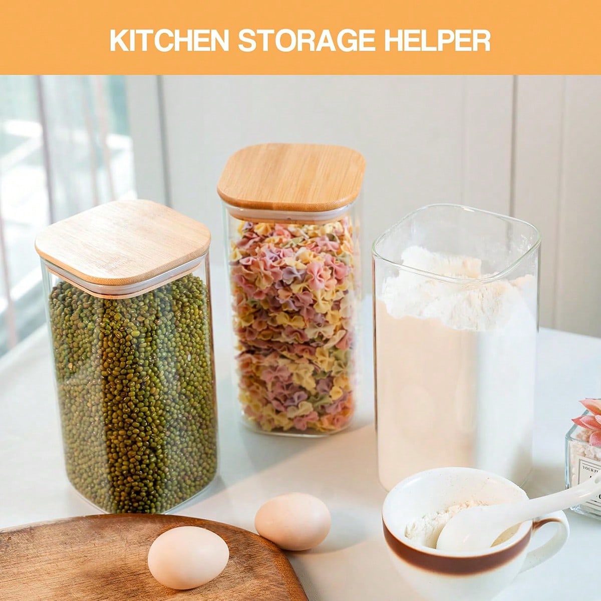 6Pcs Transparent Storage Jars  - đánh giá và giá Food Storage Jars