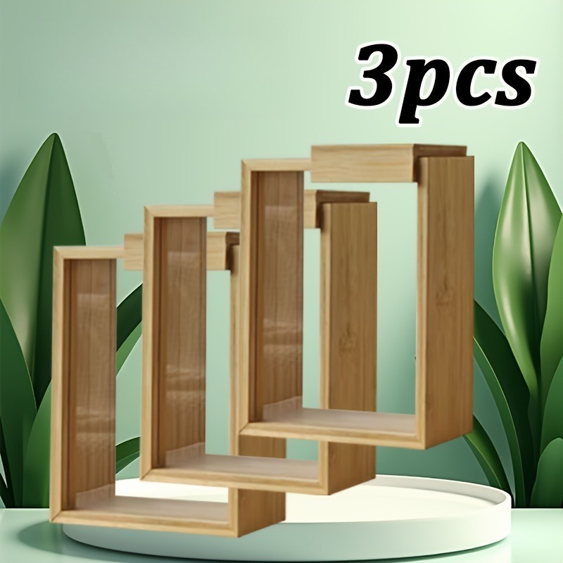 3pcs Bamboo Storage Containers - đánh giá và giá Stackable Pantry Bin