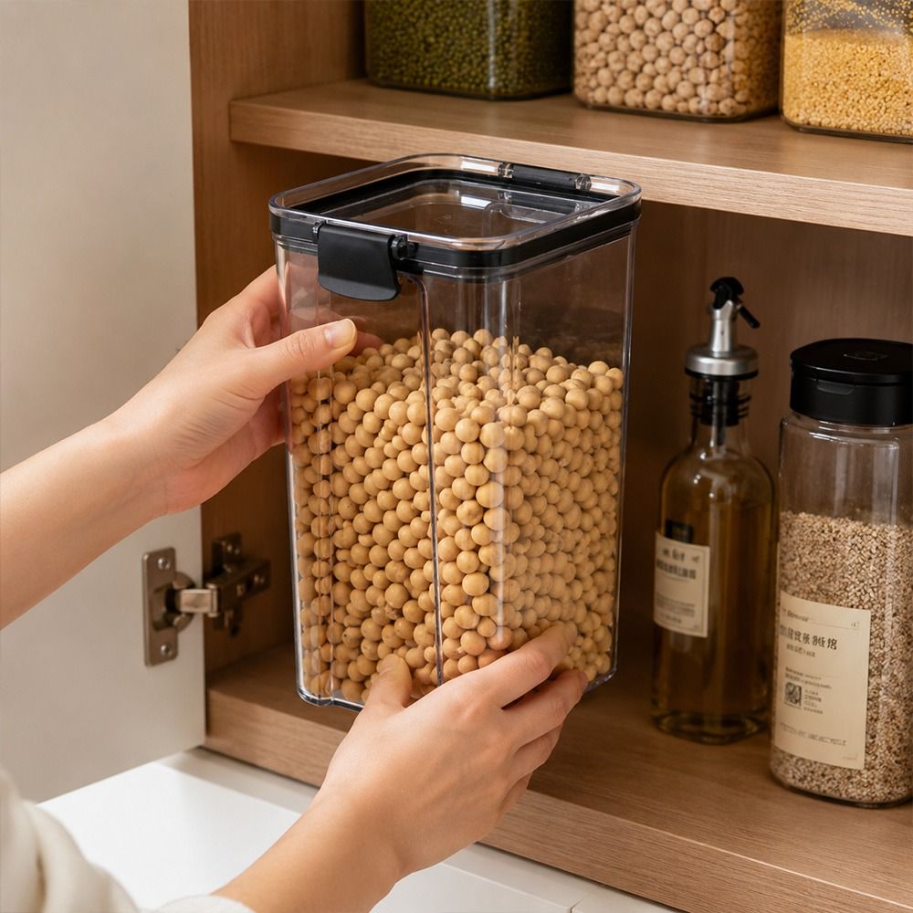 Transparent Food Storage Conta - đánh giá và giá Stackable Pantry Bin