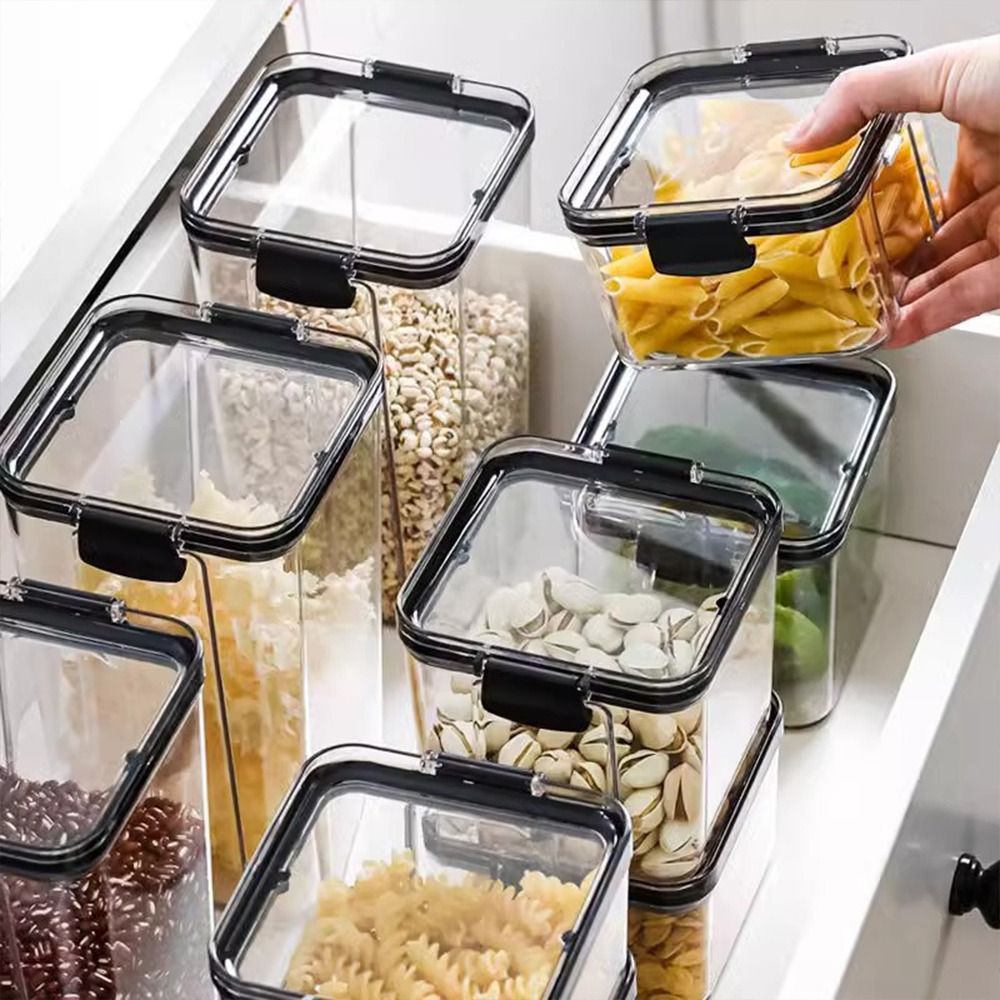 Transparent Food Storage Conta - đánh giá và giá Stackable Pantry Bin