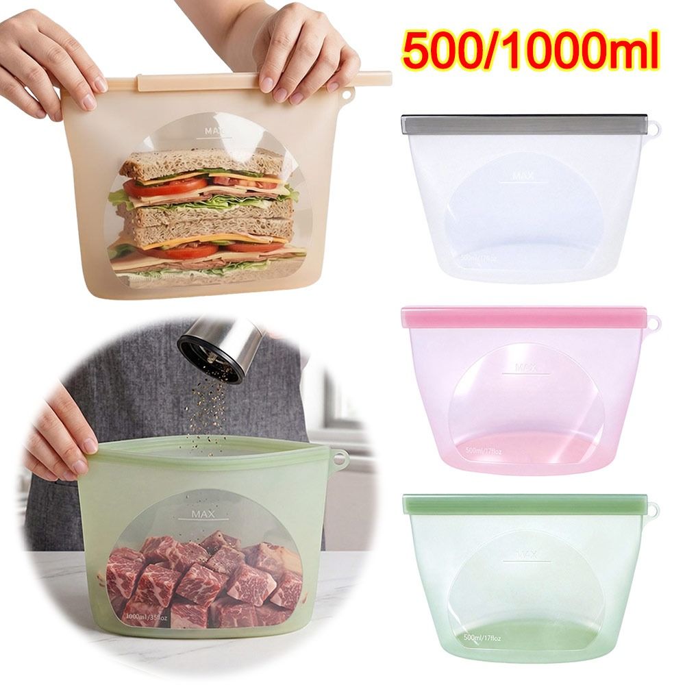 Silicone Food Preservation Bag - đánh giá và giá Food Storage Ziploc Bags