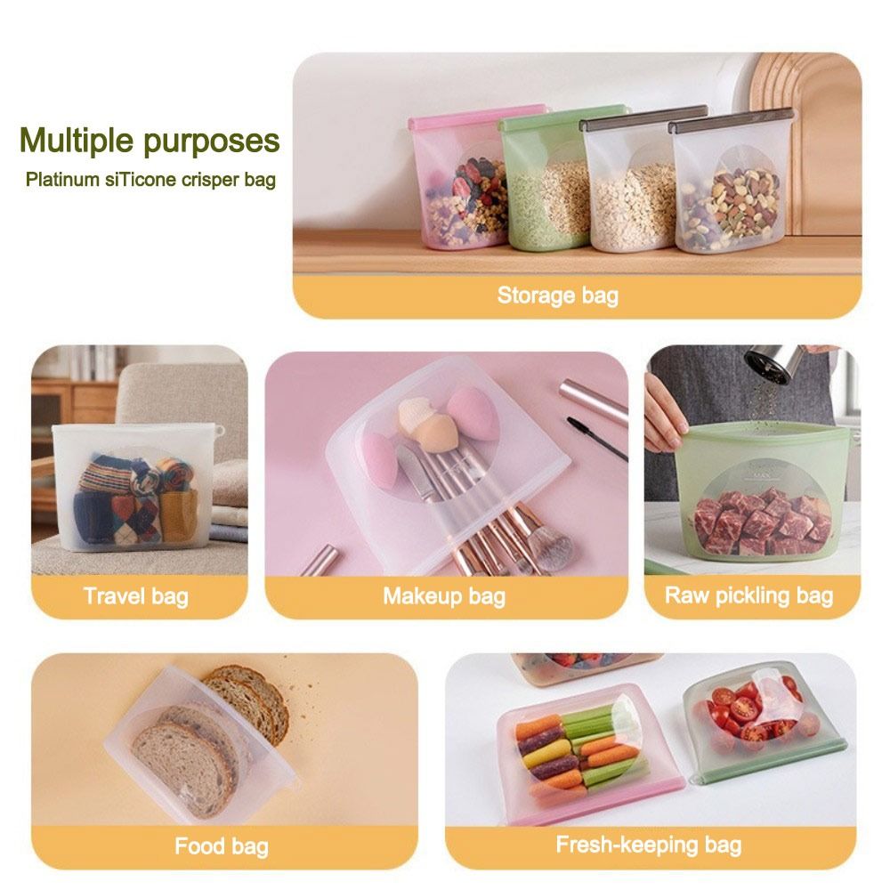 Silicone Food Preservation Bag - đánh giá và giá Food Storage Ziploc Bags