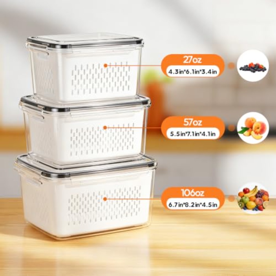 Fruit Storage Containers for F - đánh giá và giá Food Storage Acrylic Containers