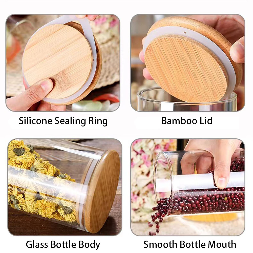 4/8pcs 250ml 500ml 1000ml Glas - đánh giá và giá Food Storage Drums