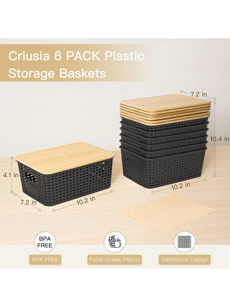 1pc Plastic Storage Baskets wi - đánh giá và giá Stackable Pantry Bin