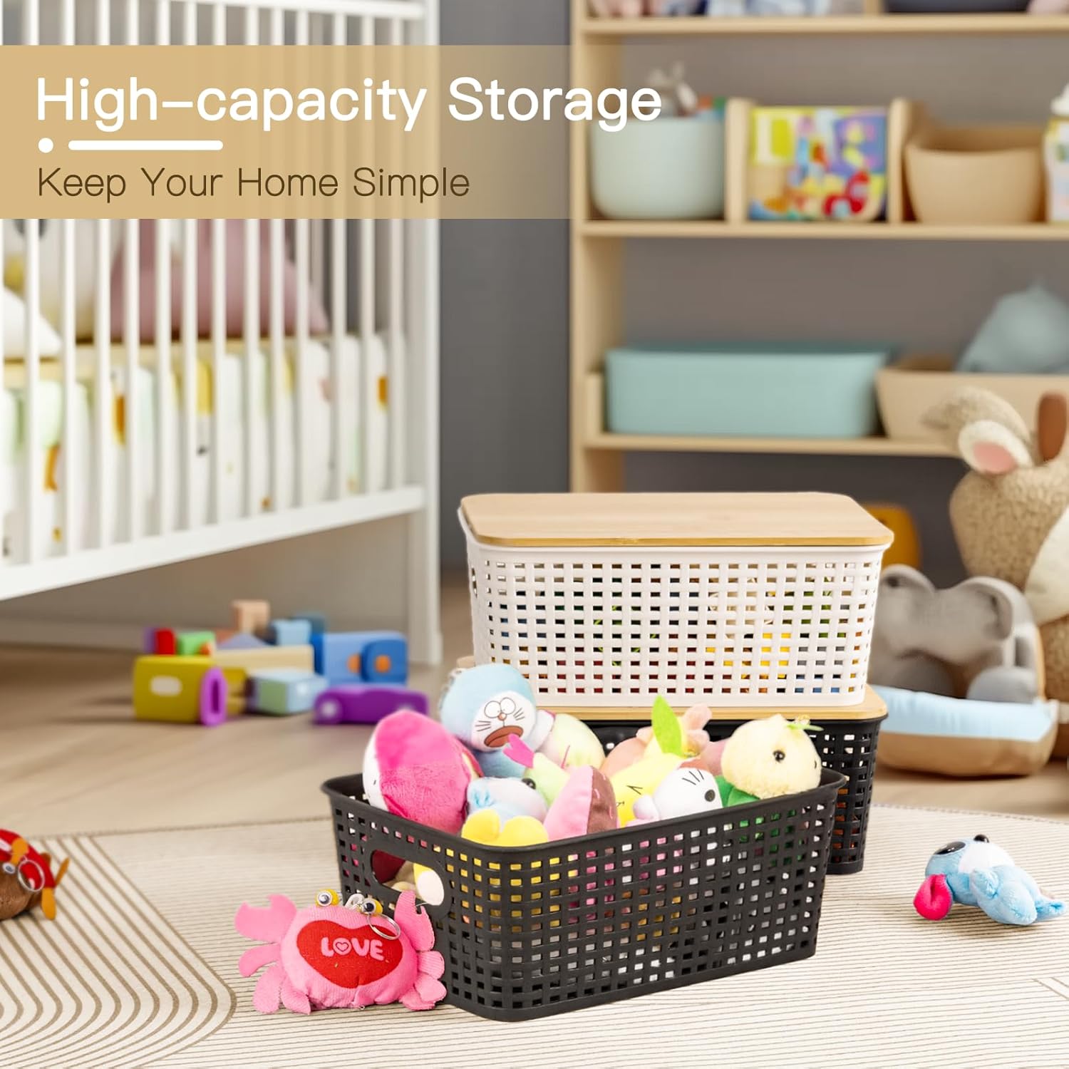 1pc Plastic Storage Baskets wi - đánh giá và giá Stackable Pantry Bin