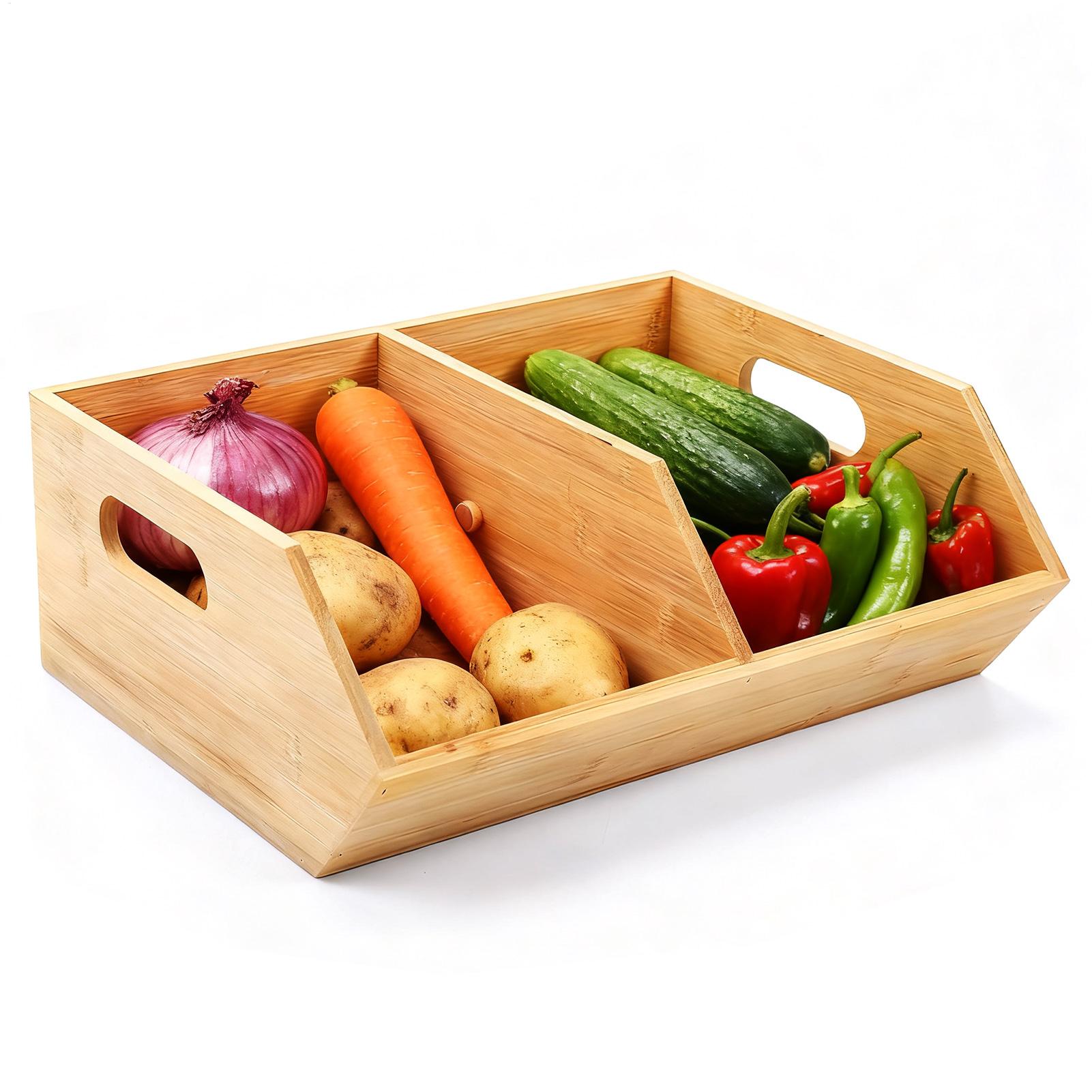 Pantry Storage Bins Wooden Con - đánh giá và giá Stackable Pantry Bin