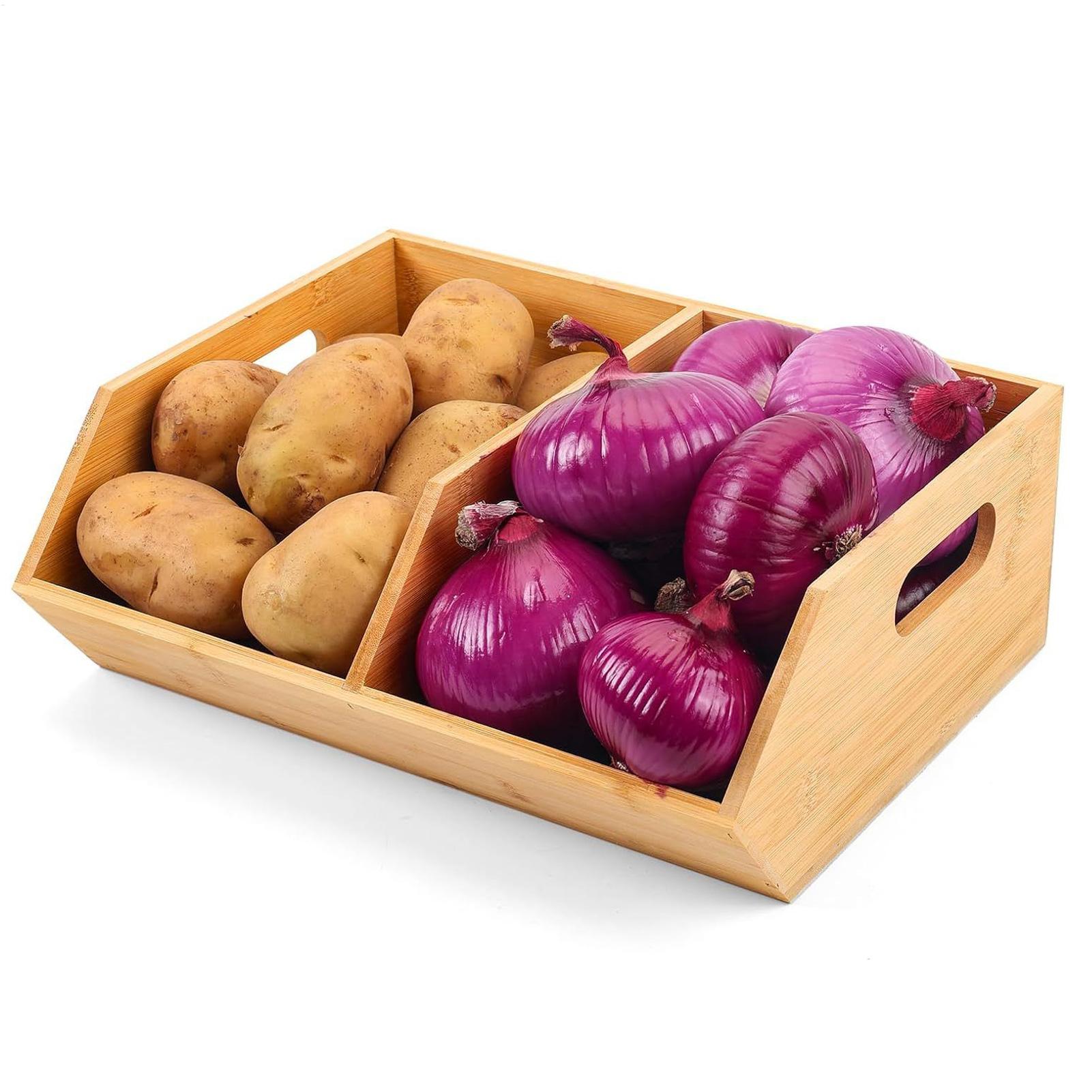 Pantry Storage Bins Wooden Con - đánh giá và giá Stackable Pantry Bin