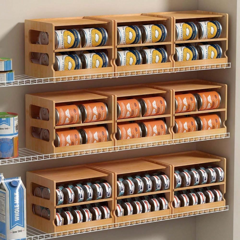 Stackable Bamboo Cat Food Orga - đánh giá và giá Food Storage Dispenser