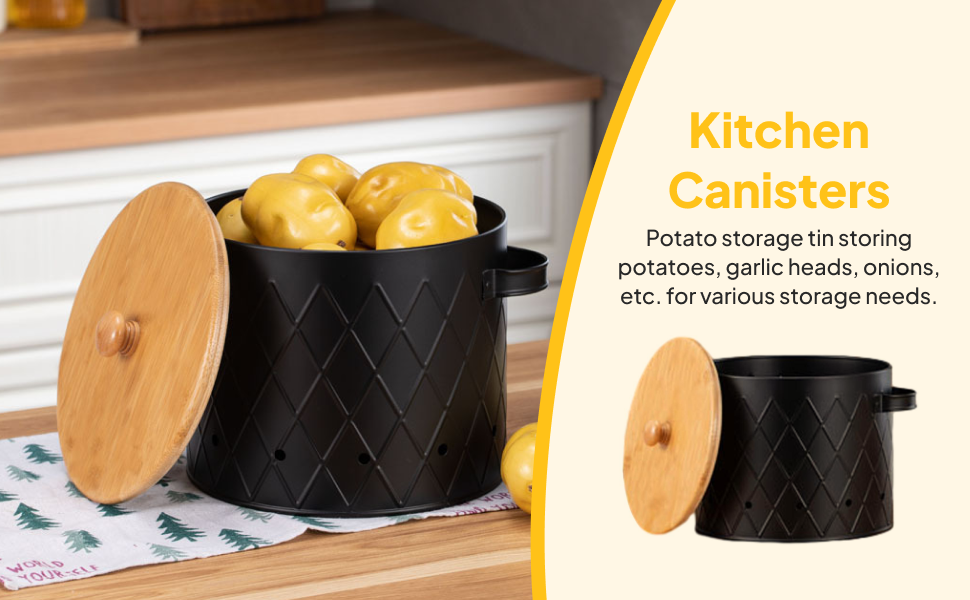 Potato Storage Tin Vintage Fre - đánh giá và giá Food Storage In Restaurant