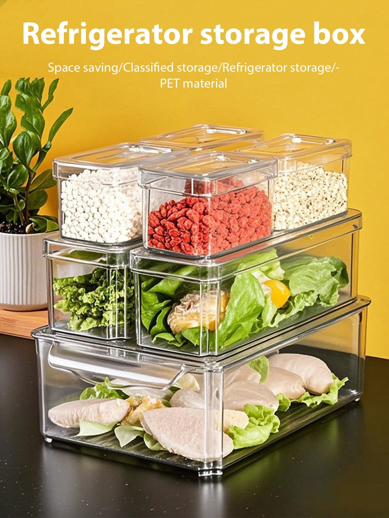 7 Pack Stackable Refrigerator  - đánh giá và giá Stackable Pantry Bin