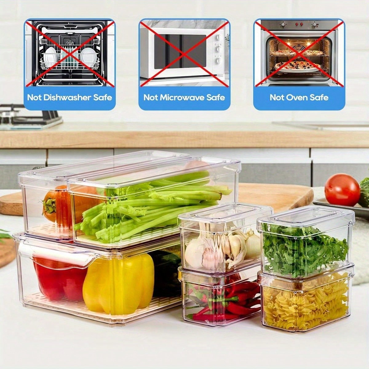 7 Pack Stackable Refrigerator  - đánh giá và giá Stackable Pantry Bin