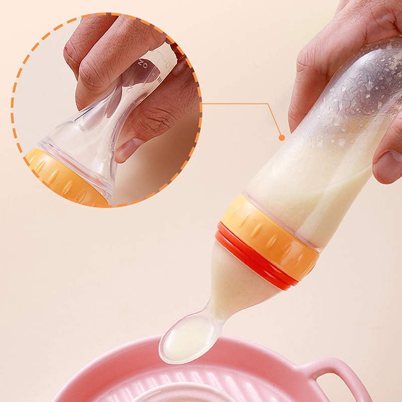 Squeezing Feeding Bottle Silic - đánh giá và giá Food Storage Drums