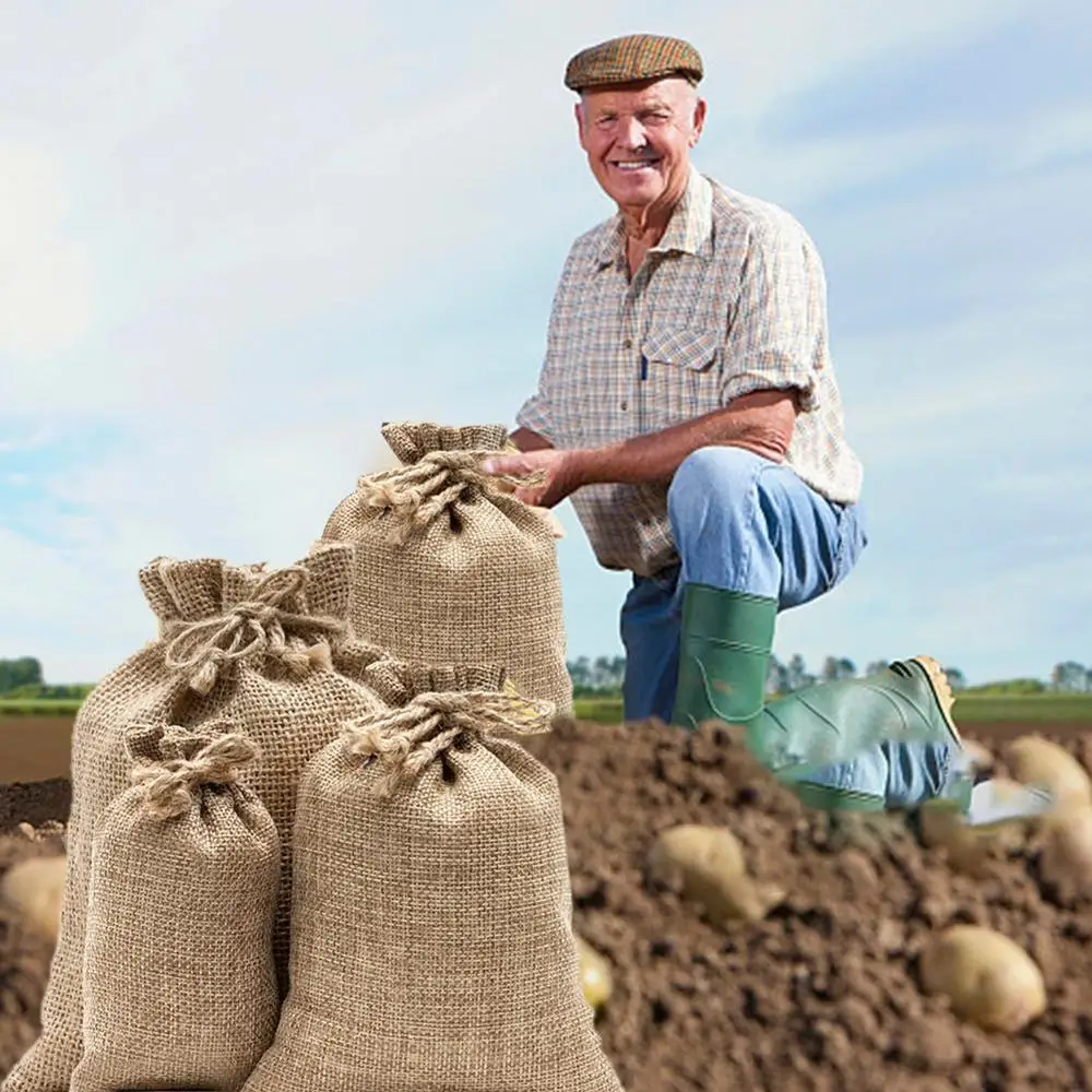 Burlap Potato Sacks Jute Potat - đánh giá và giá Food Storage Roots
