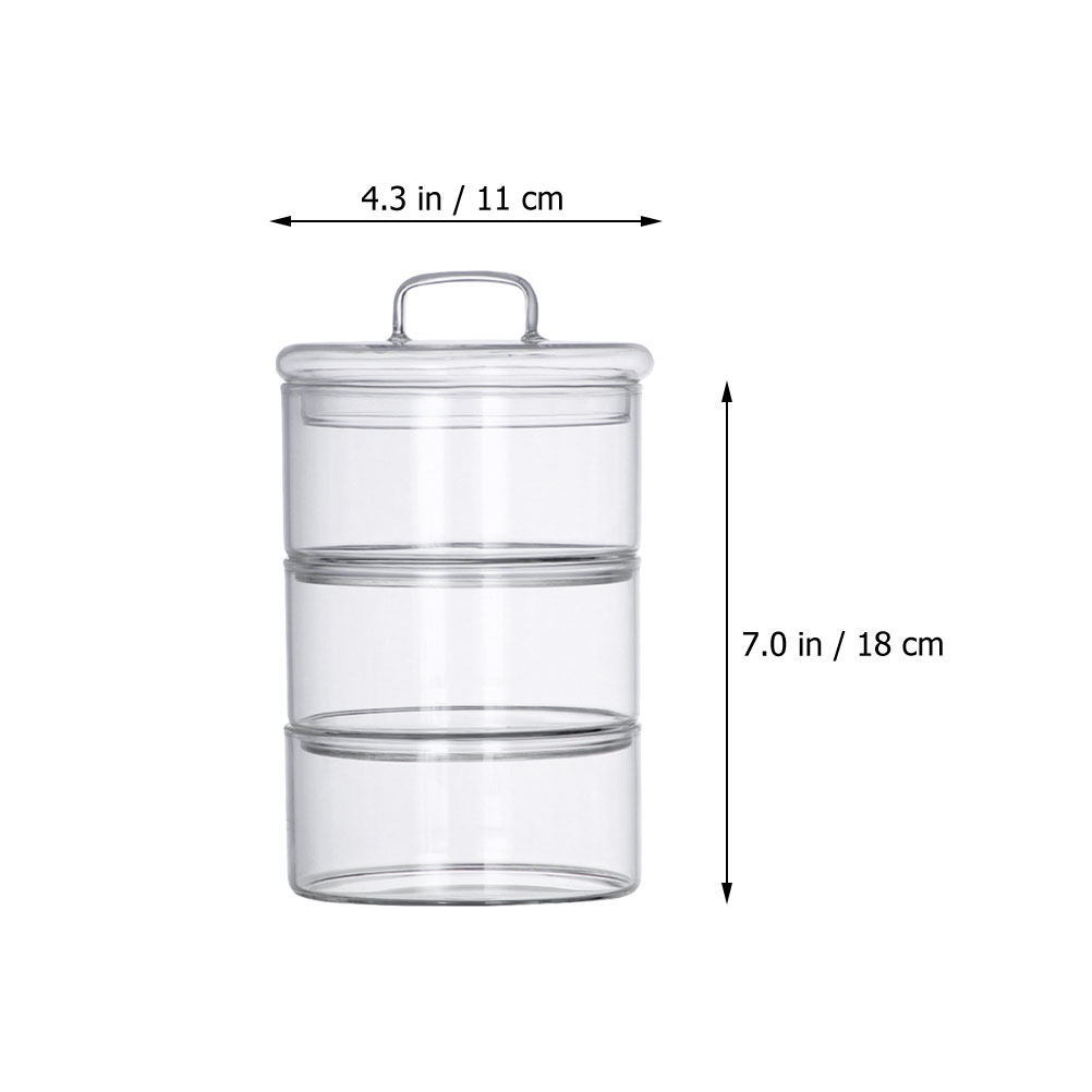 1Set Clear Glass Storage Bowl  - đánh giá và giá Food Storage Jars