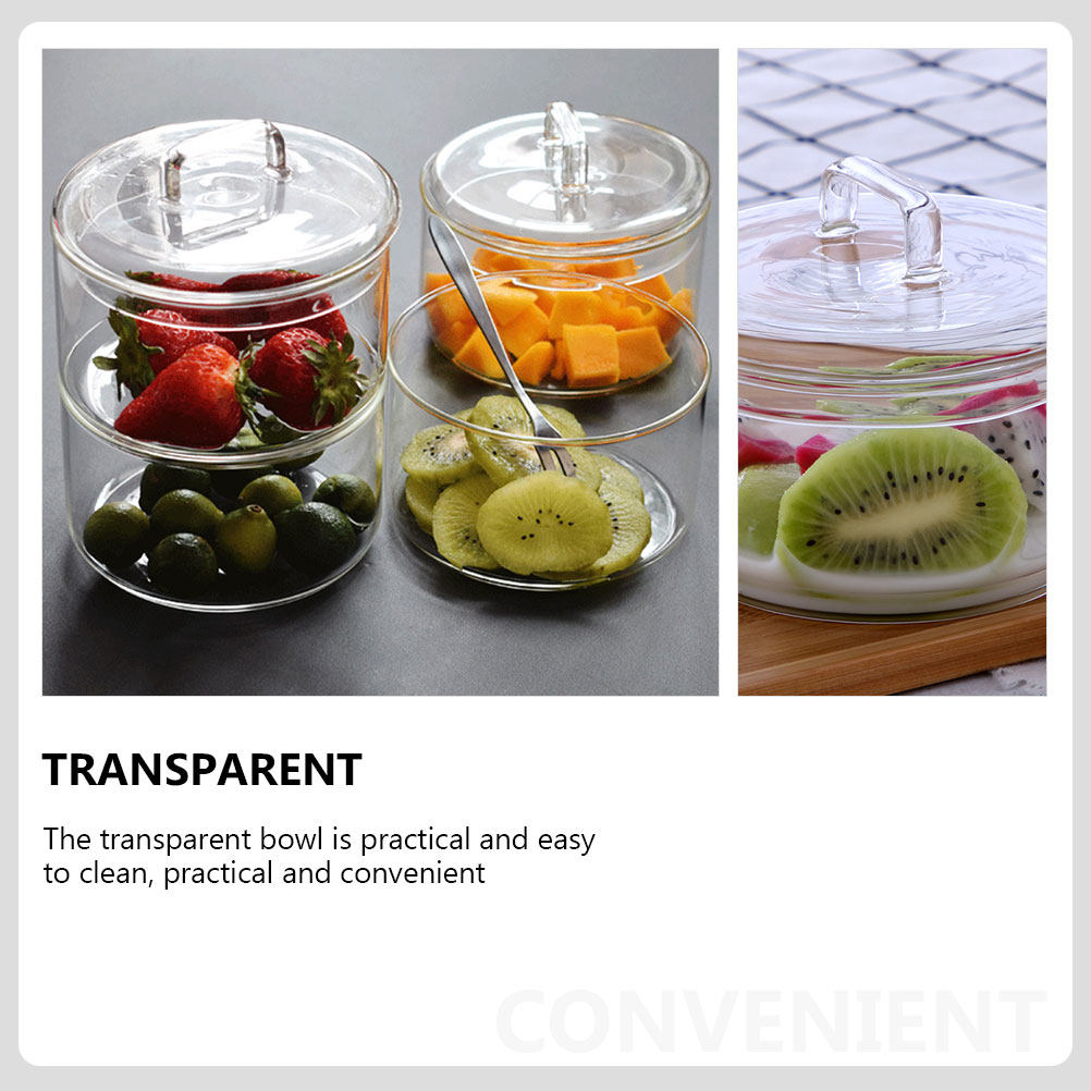 1Set Clear Glass Storage Bowl  - đánh giá và giá Food Storage Jars