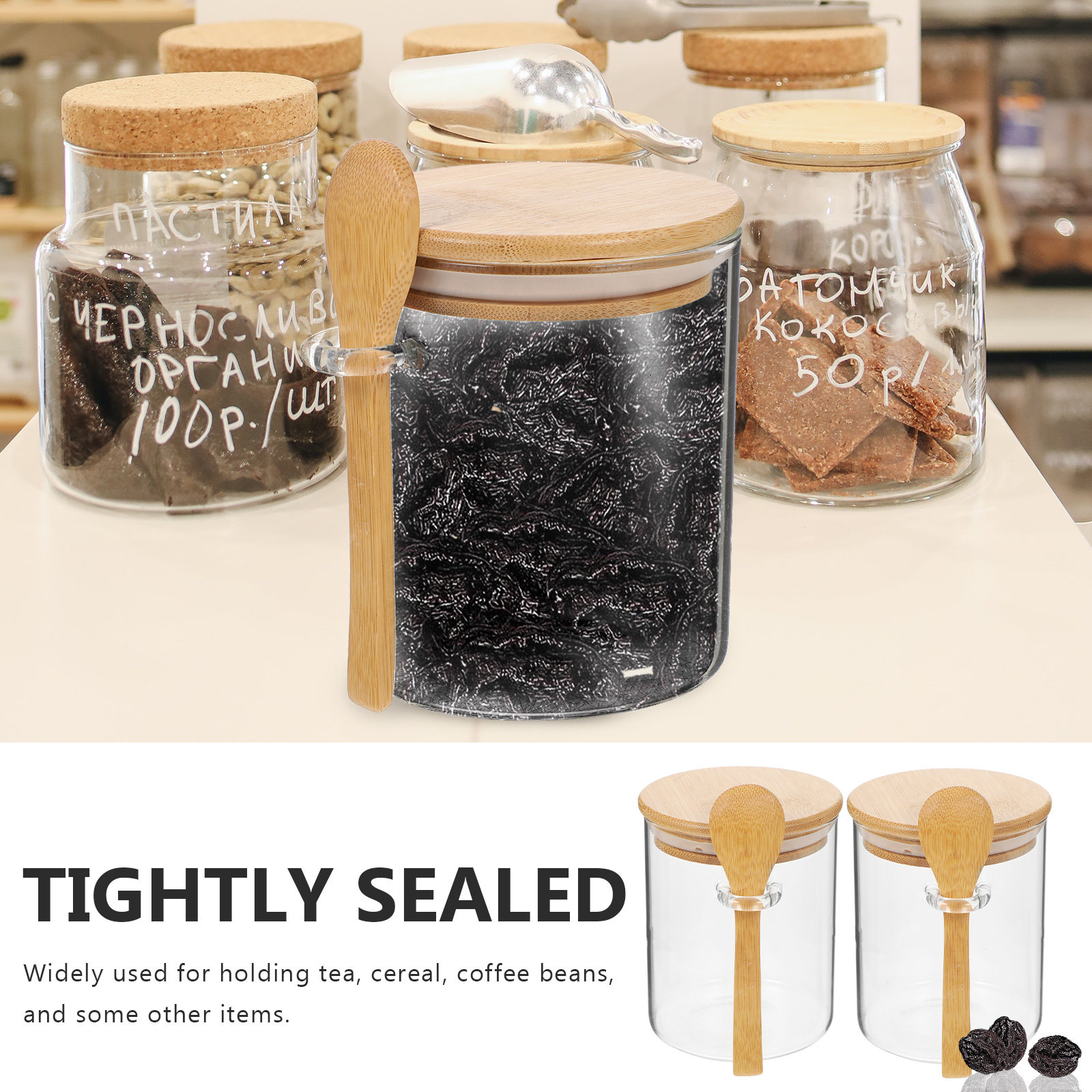 2 Pcs Flour Sugar Storage Cont - đánh giá và giá Food Storage Jars