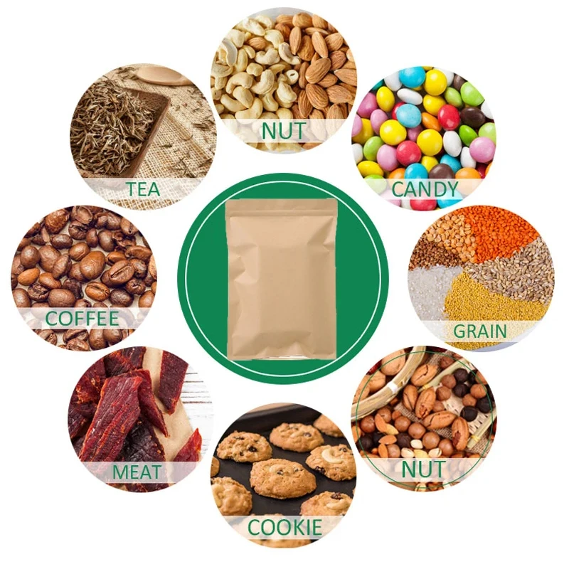 100PCS Brown Kraft Paper Zippe - đánh giá và giá Food Storage Bags Reusable