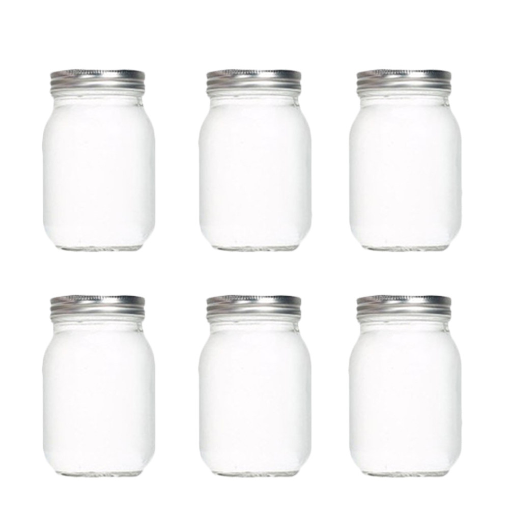 6Pcs Transparent Round Glass J - đánh giá và giá Food Storage With Glass Lids
