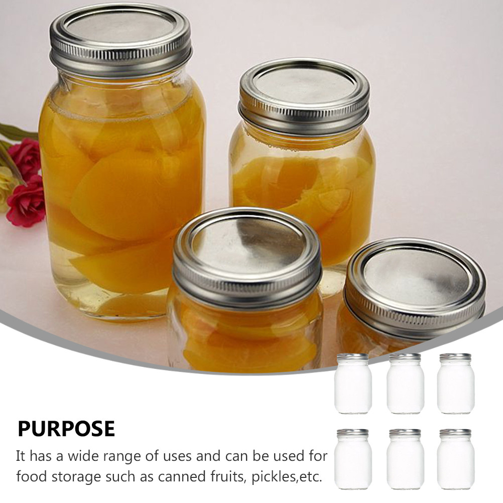 6Pcs Transparent Round Glass J - đánh giá và giá Food Storage With Glass Lids