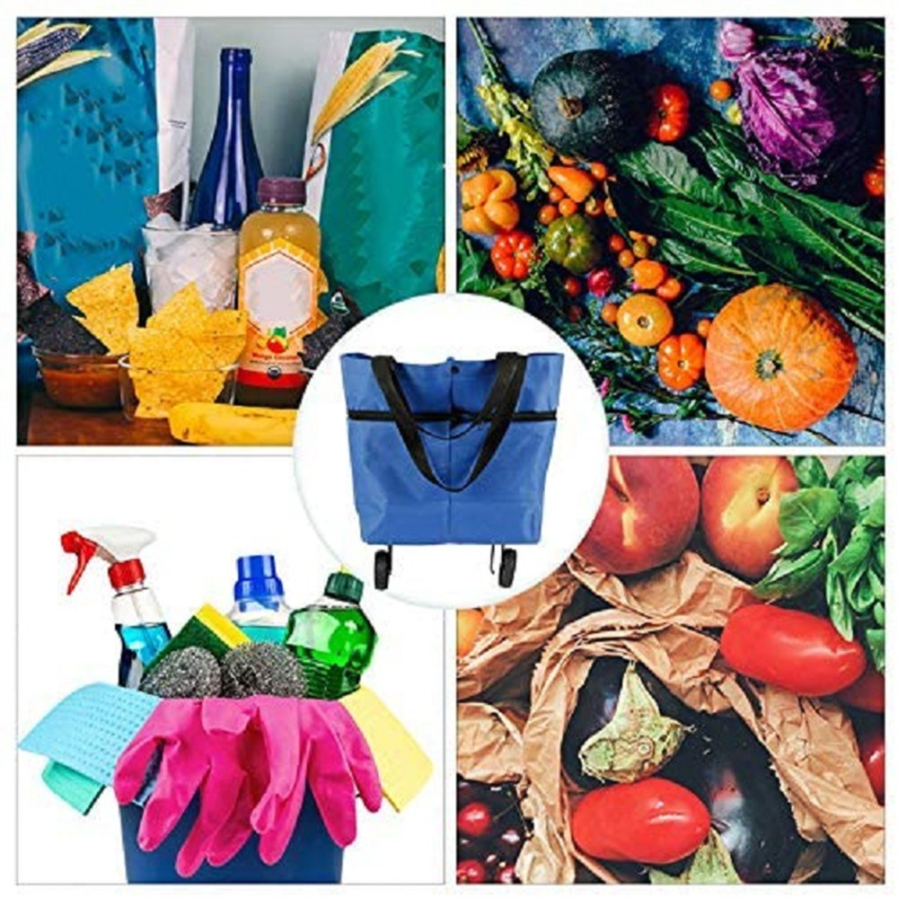 Foldable Shopping Trolley Bag  - đánh giá và giá Food Storage Bags Reusable