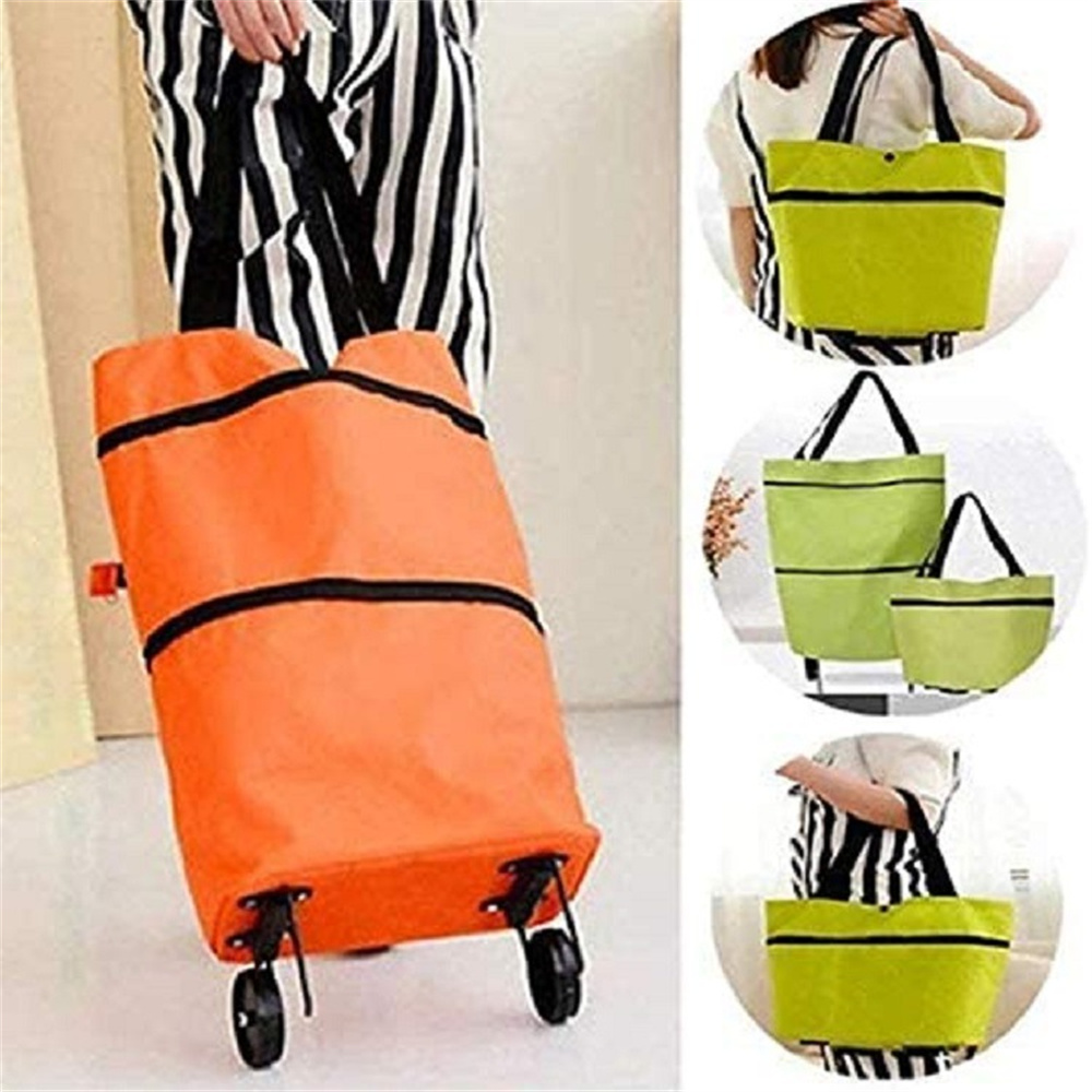 Foldable Shopping Trolley Bag  - đánh giá và giá Food Storage Bags Reusable