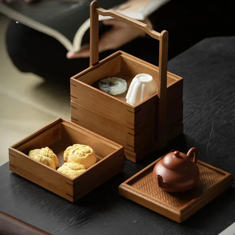 Bamboo Storage Basket Traditio - đánh giá và giá Food Storage Acrylic Containers
