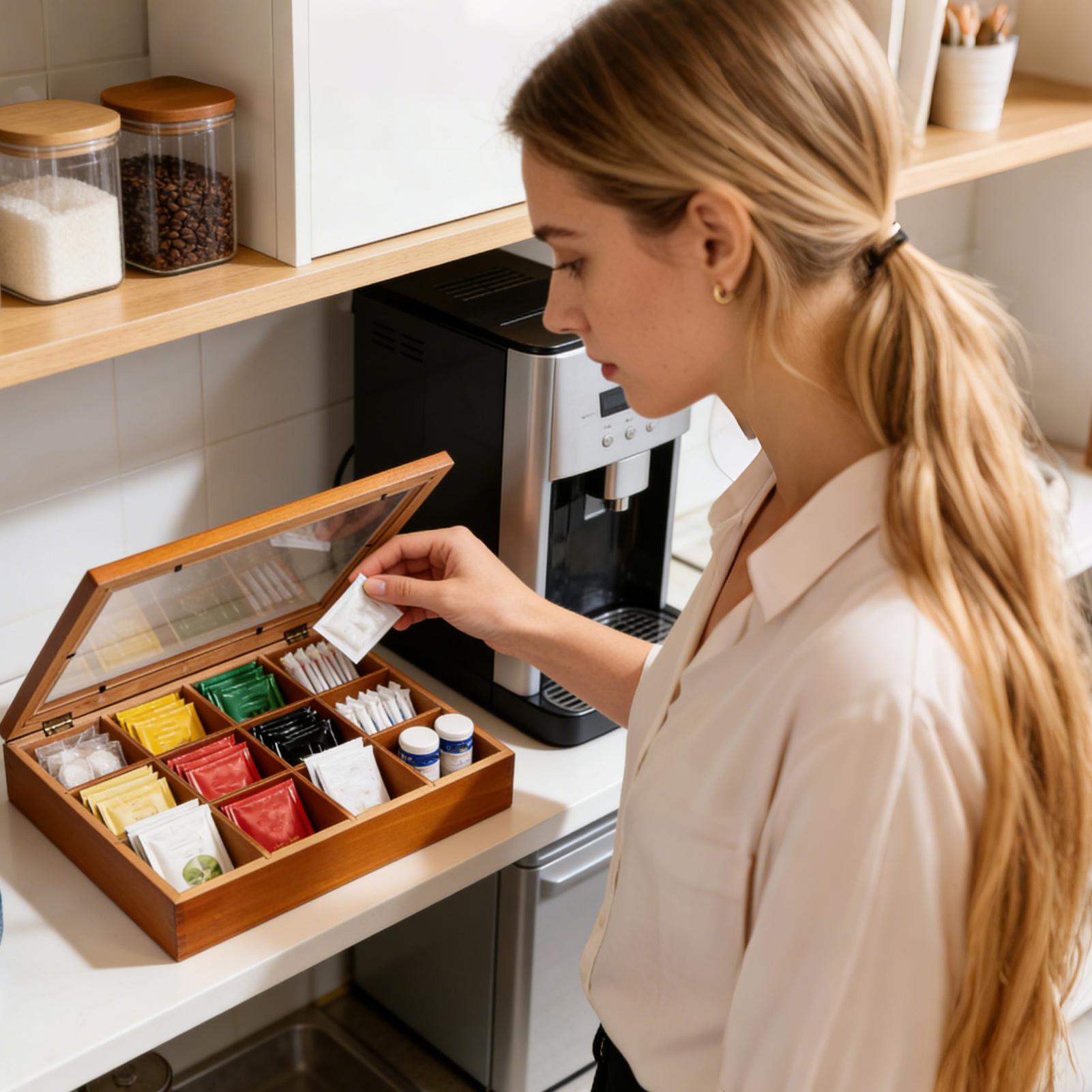 Tea Bag Storage 12-Compartment - đánh giá và giá Stackable Pantry Bin