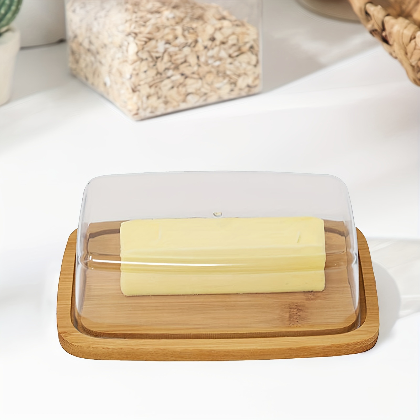 Bamboo Butter Dish Rectangular - đánh giá và giá Food Storage Acrylic Containers