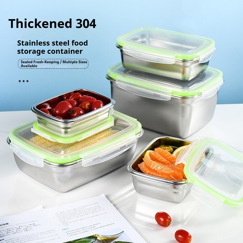 304 Stainless Steel Lunch Box  - đánh giá và giá Food Storage Dispenser