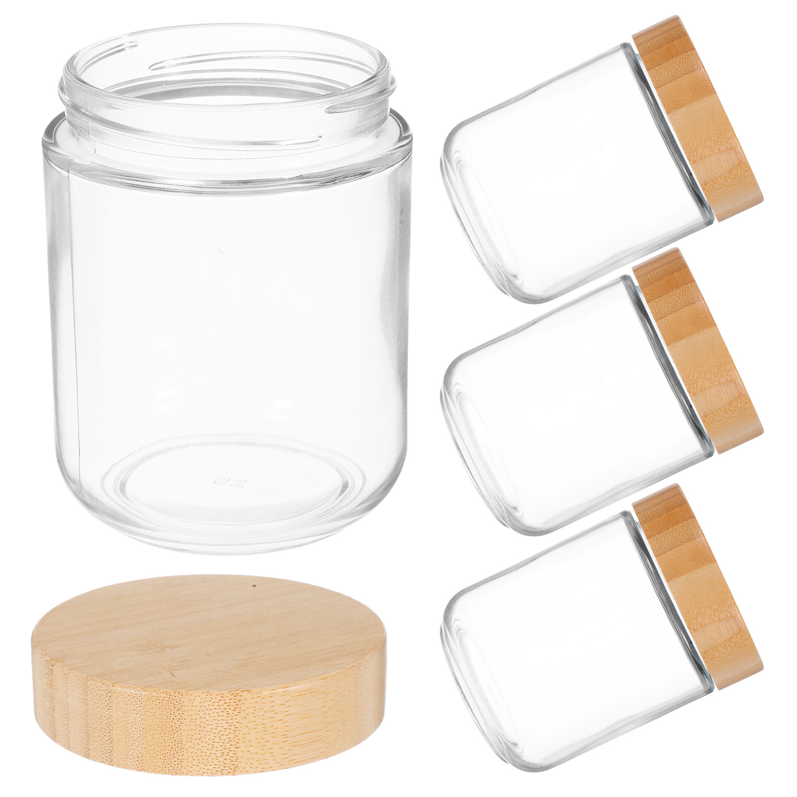 4Pcs Transparent Glass Jars wi - đánh giá và giá Food Storage With Glass Lids