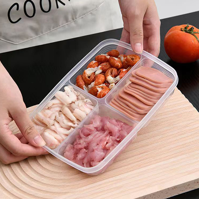 New【4 Grids Plastic Storage Bo - đánh giá và giá Food Storage Refrigerator