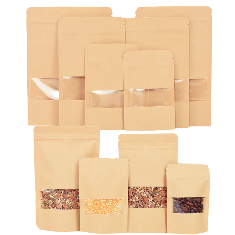 20/50pcs Kraft Paper Zip Lock  - đánh giá và giá Food Storage Ziploc Bags