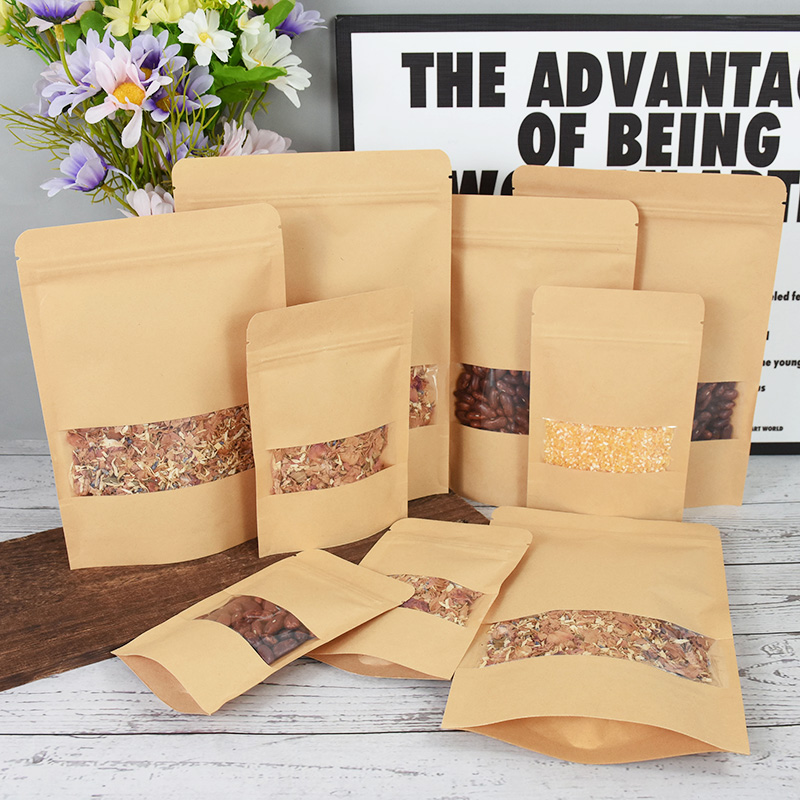 20/50pcs Kraft Paper Zip Lock  - đánh giá và giá Food Storage Ziploc Bags