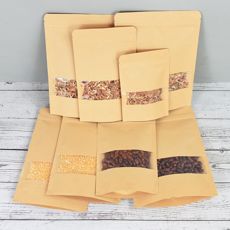 20/50pcs Kraft Paper Zip Lock  - đánh giá và giá Food Storage Ziploc Bags