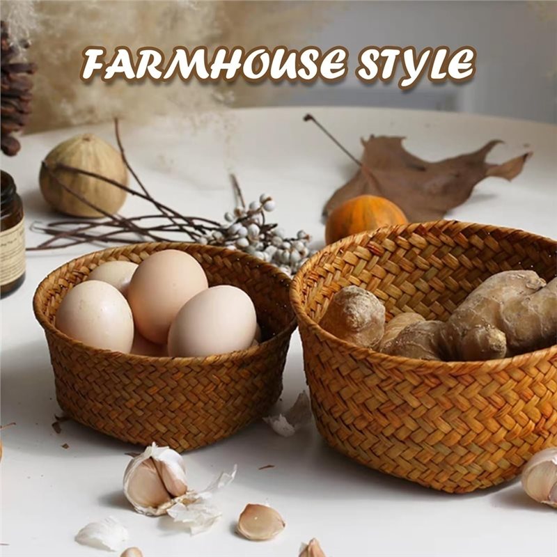 B23B Small Seagrass Woven Stor - đánh giá và giá Stackable Pantry Bin