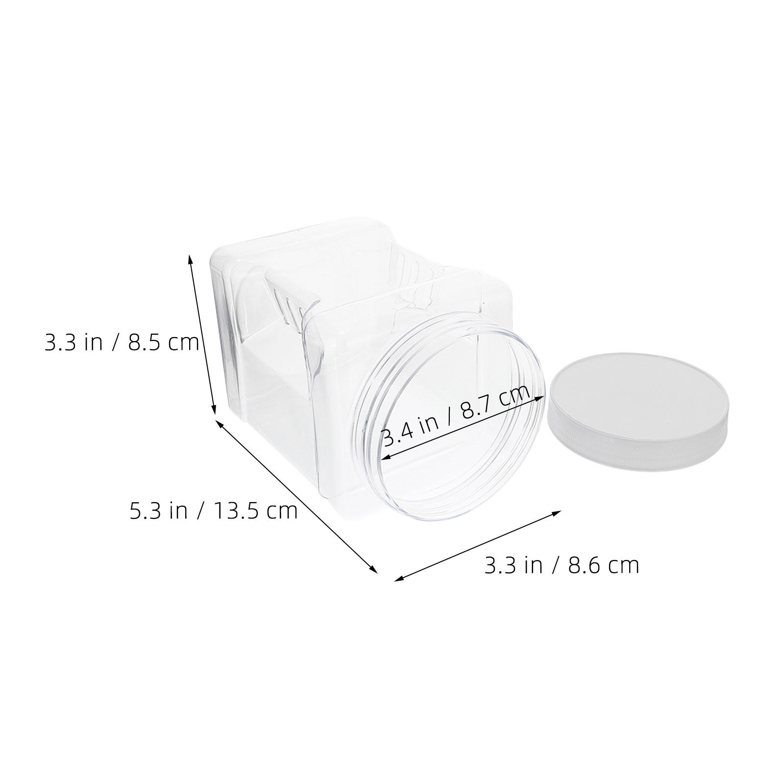 6Pcs Clear Square Airtight Sto - đánh giá và giá Food Storage Jars