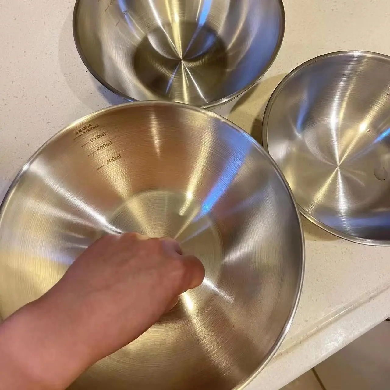 1-3 Stainless Steel Bowl Set w - đánh giá và giá Food Storage Home